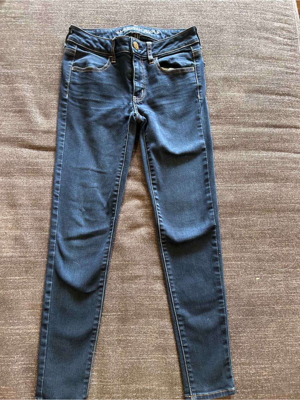 American Eagle Outfitters Girls Dark Indigo Skinny Jeans